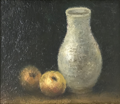 Zátišie s džbánom a jablkami